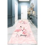 Ontheclouds Pembe Flamingo Dijital Baskı Yıkanabilir Kaymaz Taban Modern Salon Halısı Ve Yollu, 80 x 400