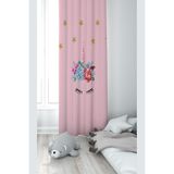 ontheclouds Pembe Kedi Desenli Dijital Baskı Fon Perdesi, 70 x 200, FONPRD18, toz pembe