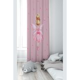 ontheclouds Pembe Peki Kızı Desenli Dijital Baskı Fon Perdesi, 140 x 240, FONPRD14, pudra pembe