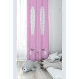ontheclouds Pembe Tavşan Desenli Dijital Baskı Fon Perdesi, 70 x 270, TYC00484851697, şeker pembe-beyaz