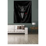 Ontheclouds Puro Içen Smokinli Maymun Leke Tutmaz Kadife Kumaş Duvar Örtüsü Duvar Halısı Tapestry, 70 x 100