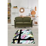 Ontheclouds Renk Paleti Yaprak Desenli Yapraklı Dijital Baskılı Kaymaz Taban Modern Salon Halısı Ve Yolluk, 80 x 400