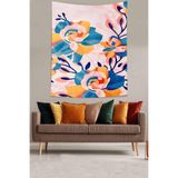 Ontheclouds Romantik Gül Modern Renkli Çiçekler Leke Tutmaz Kumaş Duvar Örtüsü Duvar Halısı Tapestry, 70 x 100