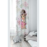 ontheclouds Romantik Kız Desenli Dijital Baskı Fon Perdesi, 70 x 240, TYC00538336996, beyaz-pembe