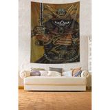 Ontheclouds Samurai Desenli Leke Tutmaz Kumaş Duvar Örtüsü Duvar Halısı Tapestry, 70 x 70