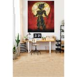 Ontheclouds Samuray Dövüşçü Dövüş Ustası Savaşçı Leke Tutmaz Kadife Kumaş Duvar Örtüsü Duvar Halısı Tapestry, 140 x 140, 140 x 140 WLLwd456D