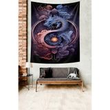 Ontheclouds Sanatsal Ejderha Leke Tutmaz Kumaş Duvar Örtüsü Duvar Halısı Tapestry, 70 x 100