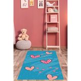 Ontheclouds Sevimli Hareketli Kalpler Puantiyeli Yıkanabilir Kaymaz Taban Leke Tutmaz Çocuk Odası Halısık, 160 x 240