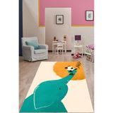 Ontheclouds Sevimli Hayvanlar Fil Ve Panda Arkadaşlığı Yıkanabilir Kaymaz Taban Leke Tutmaz Çocuk Odası Halısı, 80 x 350