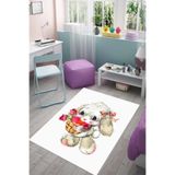 Ontheclouds Sevimli Hayvanlar Yıkanabilir Kaymaz Taban Çocuk Odası Halısı, 80 x 250
