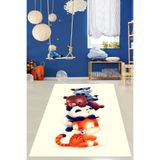 Ontheclouds Sevimli Hayvanlar Yıkanabilir Kaymaz Taban Leke Tutmaz Çocuk Odası Halısı, 100 x 400