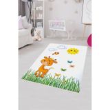 Ontheclouds Sevmli Zürafa Doğa Desenli Dijital Baskı Yıkanabilir Kaymaz Taban Çocuk Odası Halısı, 100 x 400