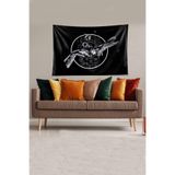 Ontheclouds Siyah Ademin Yaratılışı Leke Tutmaz Kadife Kumaş Duvar Örtüsü Duvar Halısı Tapestry, 70 x 100
