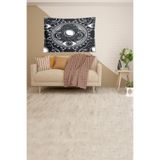 Ontheclouds Siyah Ay Ve Göz Deseni Leke Tutmaz Kadife Kumaş Duvar Örtüsü Duvar Halısı Tapestry, 35 x 50