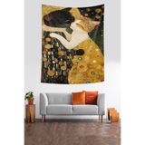 Ontheclouds Siyah Beyaz Sevgili Kediler Leke Tutmaz Kumaş Duvar Örtüsü Duvar Halısı Tapestry, 100 x 140