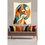 Ontheclouds Soyut Kedi Desenli Renkli Leke Tutmaz Kumaş Duvar Örtüsü Duvar Halısı Tapestry, 70 x 70