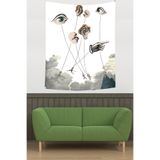 Ontheclouds Sürreal Sanatsal Leke Tutmaz Kumaş Duvar Örtüsü Duvar Halısı Tapestry, 35 x 50
