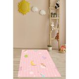 Ontheclouds Sweet Dreams Ayıcık Desen Dijital Baskı Yıkanabilir Kaymaz Taban Leke Tutmaz Çocuk Odası Halısı, 80 x 250 BLT-P-029V