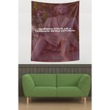 Ontheclouds Tanıdığım Insanlarla Tanışmaya Devam Ediyorum Yazılı Leke Tutmaz Kumaş Örtüsü Duvar Halısı Tapestry, 140 x 140