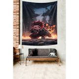 Ontheclouds Tanjiro Leke Tutmaz Kumaş Duvar Örtüsü Duvar Halısı Tapestry, 70 x 100