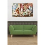 Ontheclouds Tarihi Musiki Temalı Leke Tutmaz Kadife Doku Kumaş Duvar Örtüsü Duvar Halısı Tapestry, 100 x 140