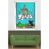 Ontheclouds The Finger Tarot Hareket Leke Tutmaz Kadife Dokulu Kumaş Duvar Örtüsü Duvar Halısı Tapestry, 100 x 140