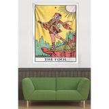 Ontheclouds The Fool Tarot Desen Leke Tutmaz Kadife Dokulu Kumaş Duvar Örtüsü Duvar Halısı Tapestry, 35 x 50