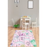 Ontheclouds Uçan Balon Bulut Desenli Halı Dijital Baskı Yıkanabilir Kaymaz Taban Leke Tutmaz Çocuk Odası Halısı, 60 x 200 BLT-P-048AC