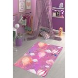 Ontheclouds Uçan Balon Bulut Desenli Halı Dijital Baskı Yıkanabilir Kaymaz Taban Leke Tutmaz Çocuk Odası Halısı, 80 x 150 BLT-P-021A