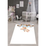 Ontheclouds Uçan Balon Tutan Sevimli Ayıcıklı Yıkanabilir Kaymaz Taban Leke Tutmaz Çocuk Odası Halısık, 160 x 230