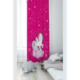 ontheclouds Unicorn Desenli Bebek Çocuk Odası Fon Perdesi, 140 x 270, TYC00484853200, pembe
