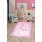 Ontheclouds Unicorn Desenli Dijital Baskı Yıkanabilir Kaymaz Taban Çocuk Odası Halısı, 100 x 600 MEGC210R