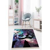 Ontheclouds Unisex Mavi Marilyn Monroe Portre Tablo Poster Dijital Baskı Yıkanabilir Otantik Salon Halı, 100 x 500