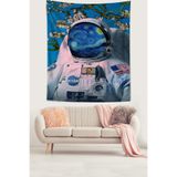 Ontheclouds Van Gogh Uzaydaki Astronot Leke Tutmaz Kumaş Duvar Örtüsü Duvar Halısı Tapestry, 70 x 100