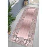 Ontheclouds Varak Desenli Dijital Baskı Yıkanabilir Kaymaz Taban Leke Tutmaz Düz Salon Halısı (Pembe), 100 x 150