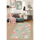 Ontheclouds Vintage Gül Bukeleri Desen Çiçekli Yıkanabilir Kaymaz Taban Leke Tutmaz Salon Halısı Yoluk, 80 x 150
