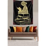 Ontheclouds Vintage Kitap Okuyan Kız Leke Tutmaz Kumaş Duvar Örtüsü Duvar Halısı Tapestry, 70 x 100