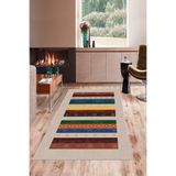 Ontheclouds Vizon Kilim Desenli Yıkanabilir Kaymaz Taban Leke Tutmaz Modern Salon Halısı Ve Yolluk, 100 x 500 AYH305U