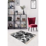 Ontheclouds Yaprak Desenli Kaymaz Taban Salon Halısıkaymaz Taban Leke Tutmaz Yazlık Ekonomik Salon Halısı, 60 x 120