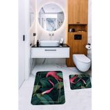 ontheclouds Yeşil Kaymaz Tabanlı Banyo Paspas Takımı 60x100 + 40x60, MEGP236