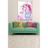 Ontheclouds Yıkanabilir Leke Tutmaz Mikropetek Kumaş At Unicorn Desen Renkli Duvar Örtüsü Duvar Halısı Tapestry, 100 x 140, 100 x 140 WLL031B