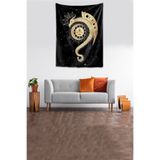 Ontheclouds Yıkanabilir Leke Tutmaz Mikropetek Kumaş Güneş Ve Ay Drakula Syah Duvar Örtüsü Duvar Halısı Tapestry, 35 x 50