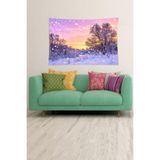 Ontheclouds Yılbaşı Kar Ağaç Desen Leke Tutmaz Kadife Dokulu Kumaş Duvar Örtüsü Duvar Halısı Tapestry, 100 x 140