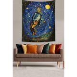 Ontheclouds Yıldızlı Geceler Ve Van Gogh Leke Tutmaz Kumaş Duvar Örtüsü Duvar Halısı Tapestry, 140 x 230