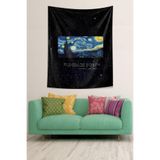 Ontheclouds Yıldızlı Gecler Van Gog Sözü Leke Tutmaz Kumaş Duvar Örtüsü Duvar Halısı Tapestry, 140 x 140