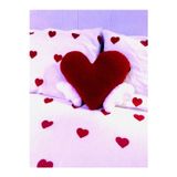 Ontic Teddy Kumaş Kalpli Kanatlı Dekoratif Peluş Sof Yastık Decorative Pillow