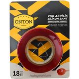 Onton Çift Taraflı Akrilik Silikon Bant 18 cm X2 cm Şeffaf Renk Profesyonel Kalite