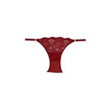 Önü Dantelli İpli Kadın Bikini Slip Külot Kırmızı One Size