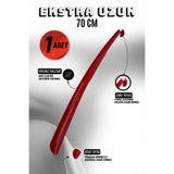 Onur 1 Adet - 70 cm Ayakkabı Çekeceği | Sert Plastik Asılabilir Çekecek Yumuşak Kerata Uzun - Kırmızı