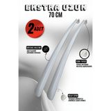 Onur 2 Adet - Beyaz 70 cm Ayakkabı Çekeceği | Sert Plastik Asılabilir Çekecek Yumuşak Kerata Uzun